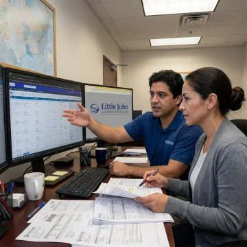 Logistics team coordinating cross-border freight