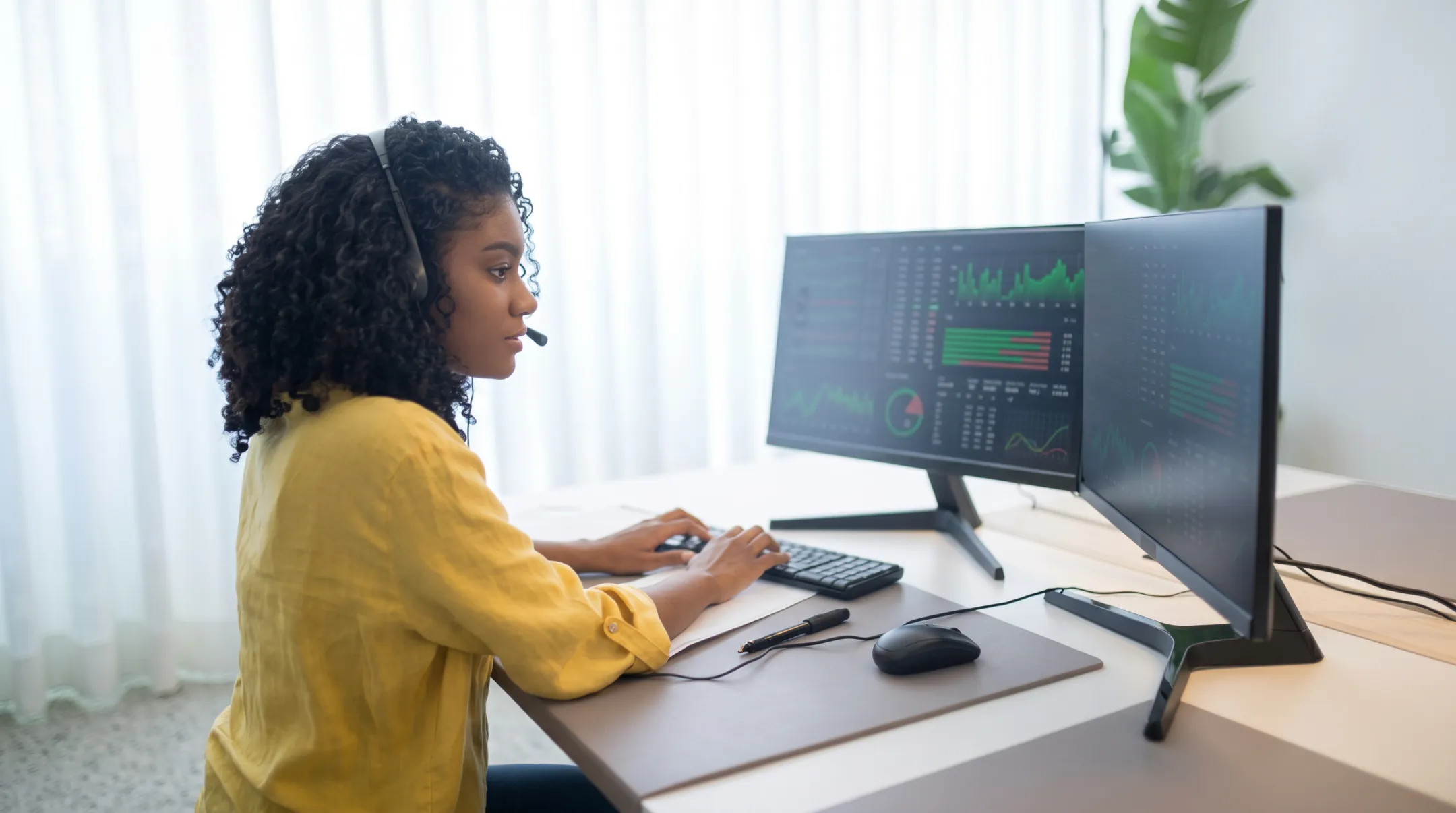 Managed IT provider team monitoring client cybersecurity systems on dashboard