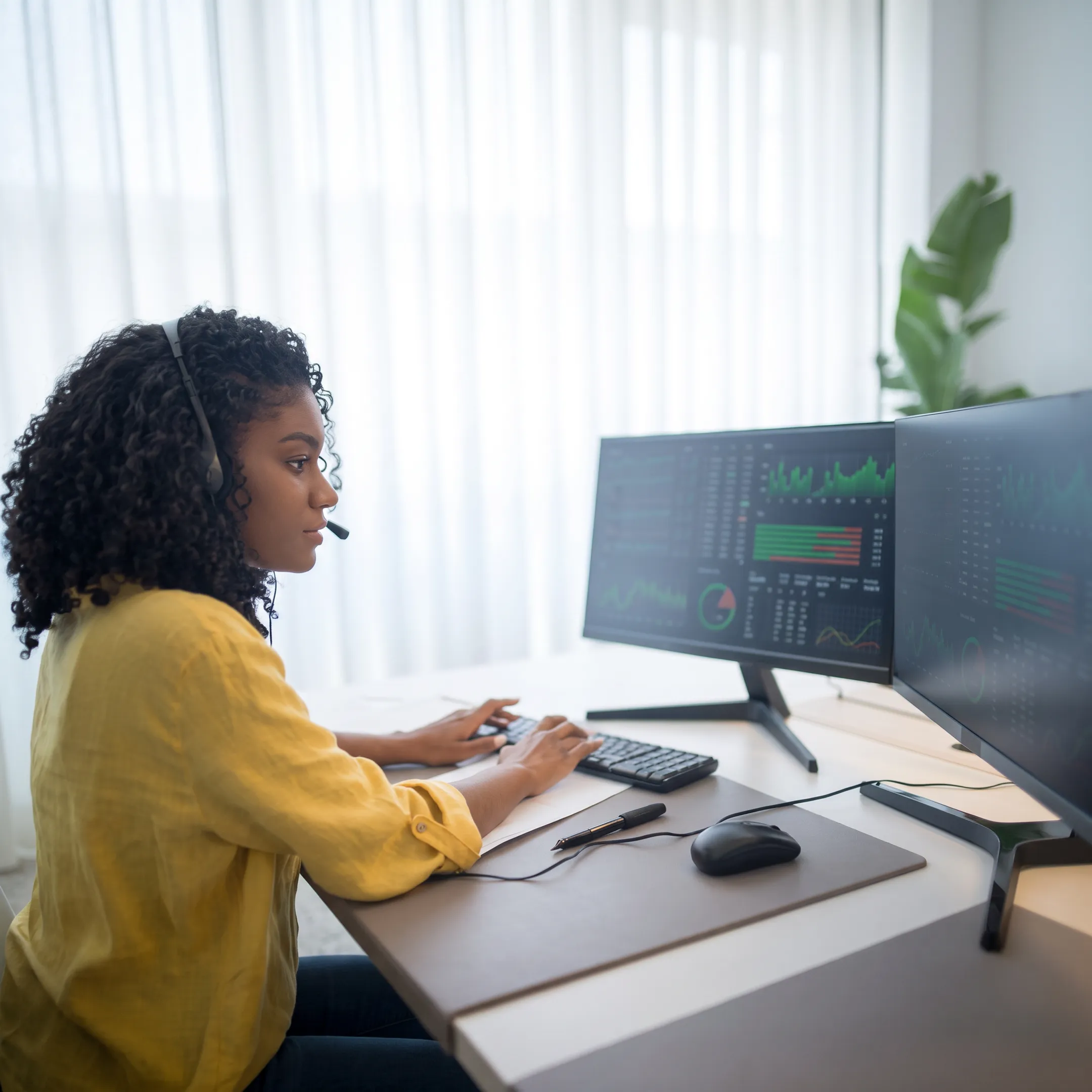 Technician assisting a business with managed IT