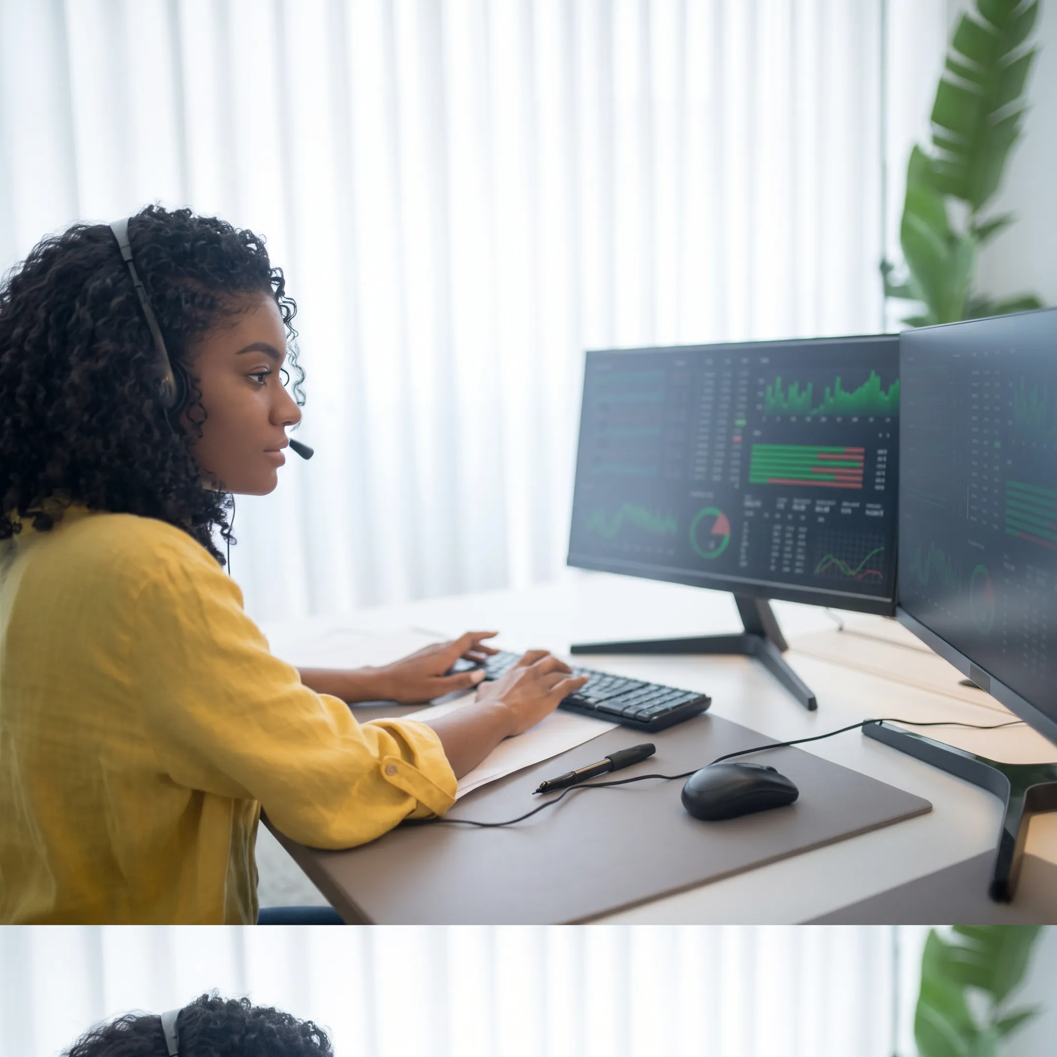 IT technician providing remote help desk support