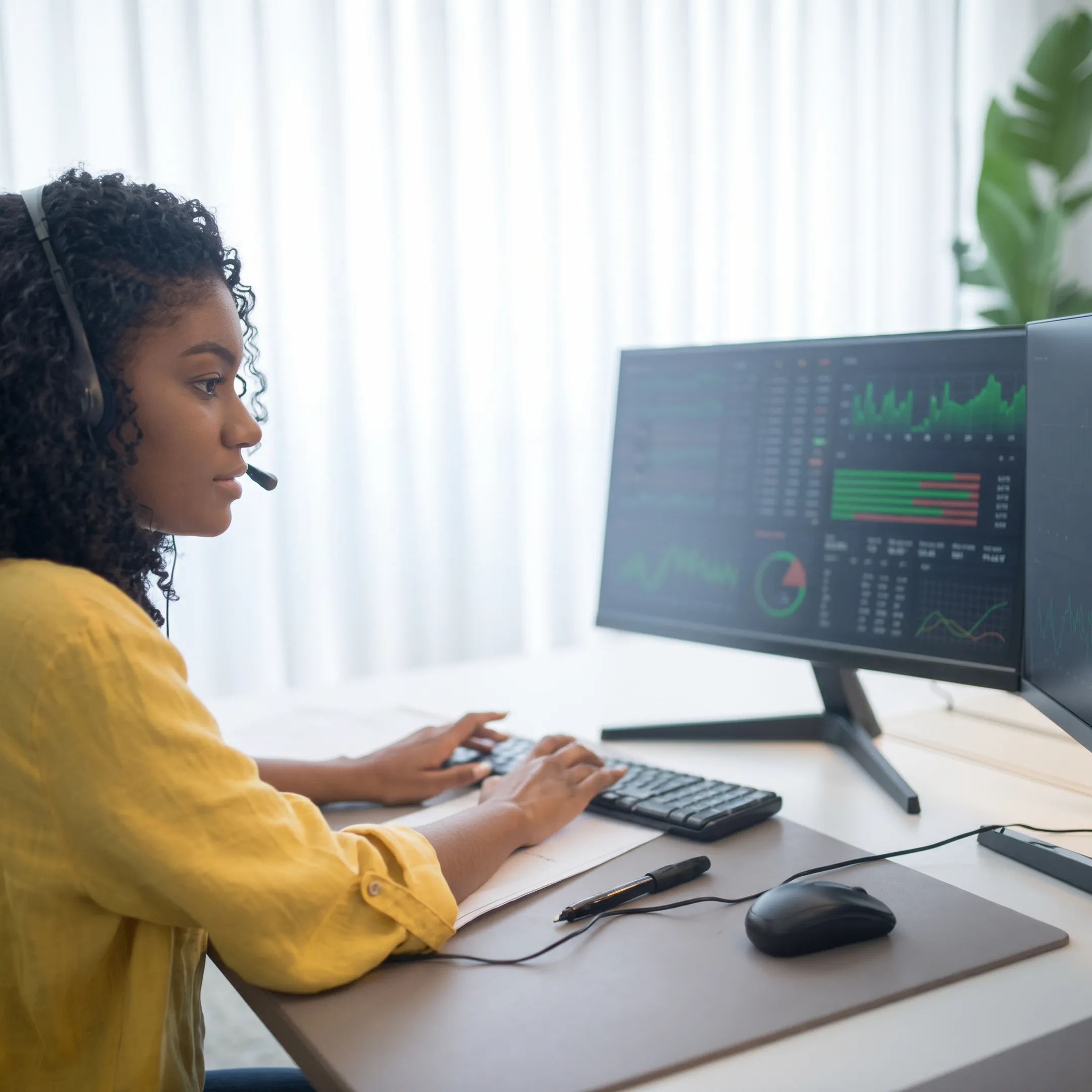 Cybersecurity consultant reviewing business security systems with a client