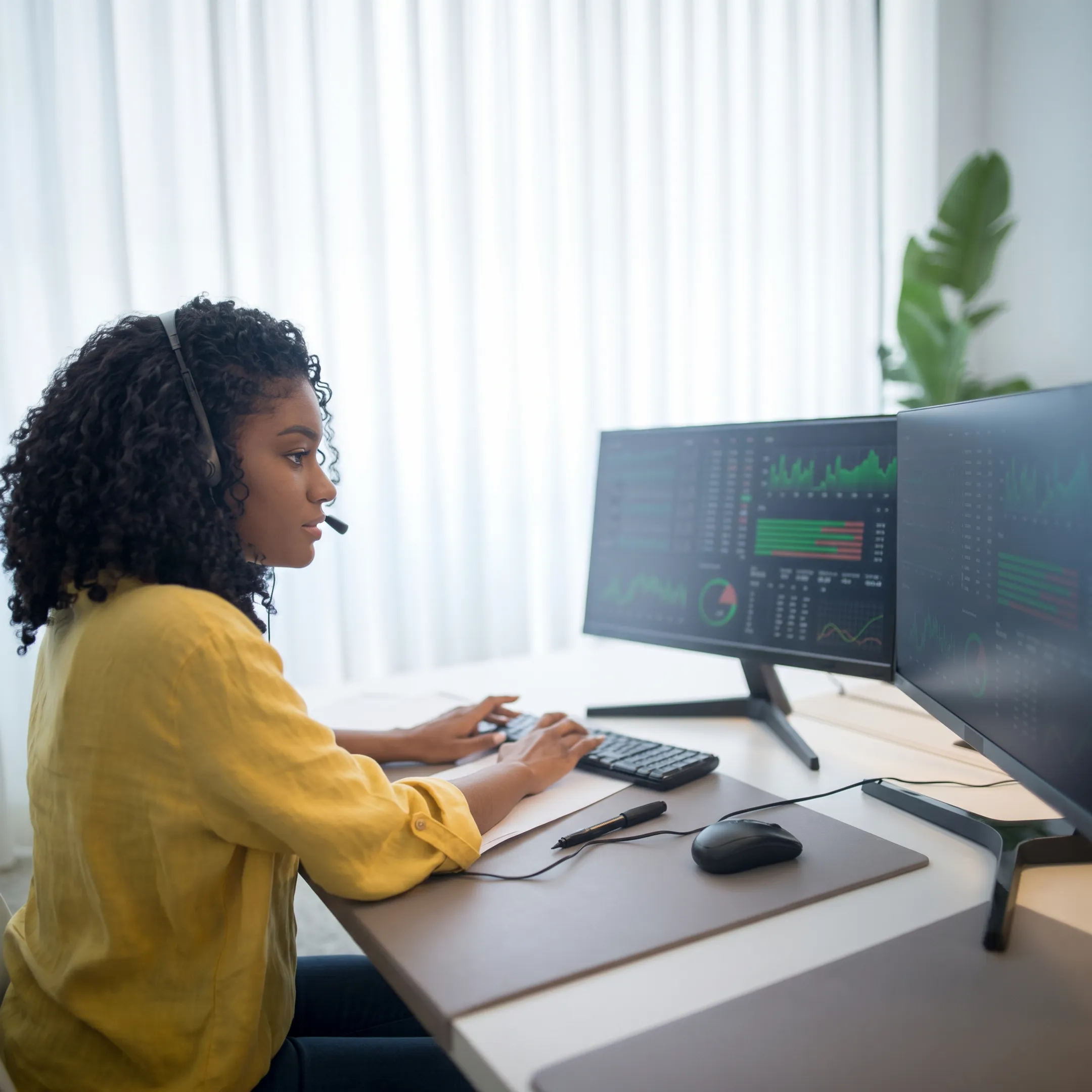 Analyst reviewing managed threat detection alerts