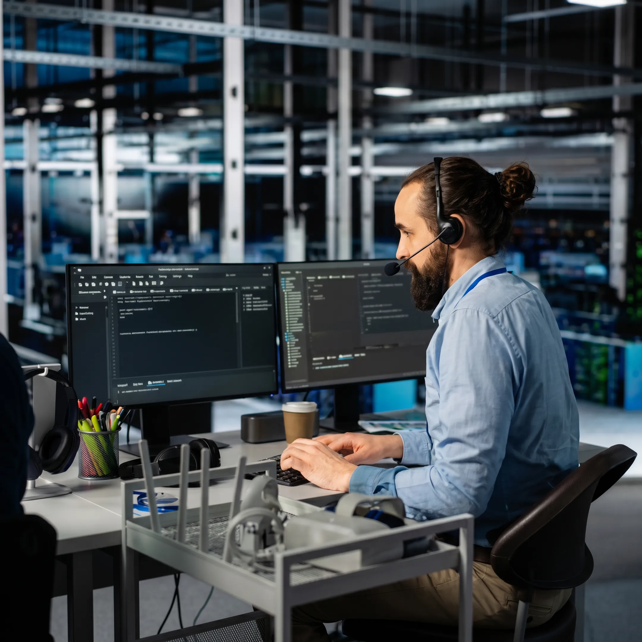 IT professional maintaining business systems