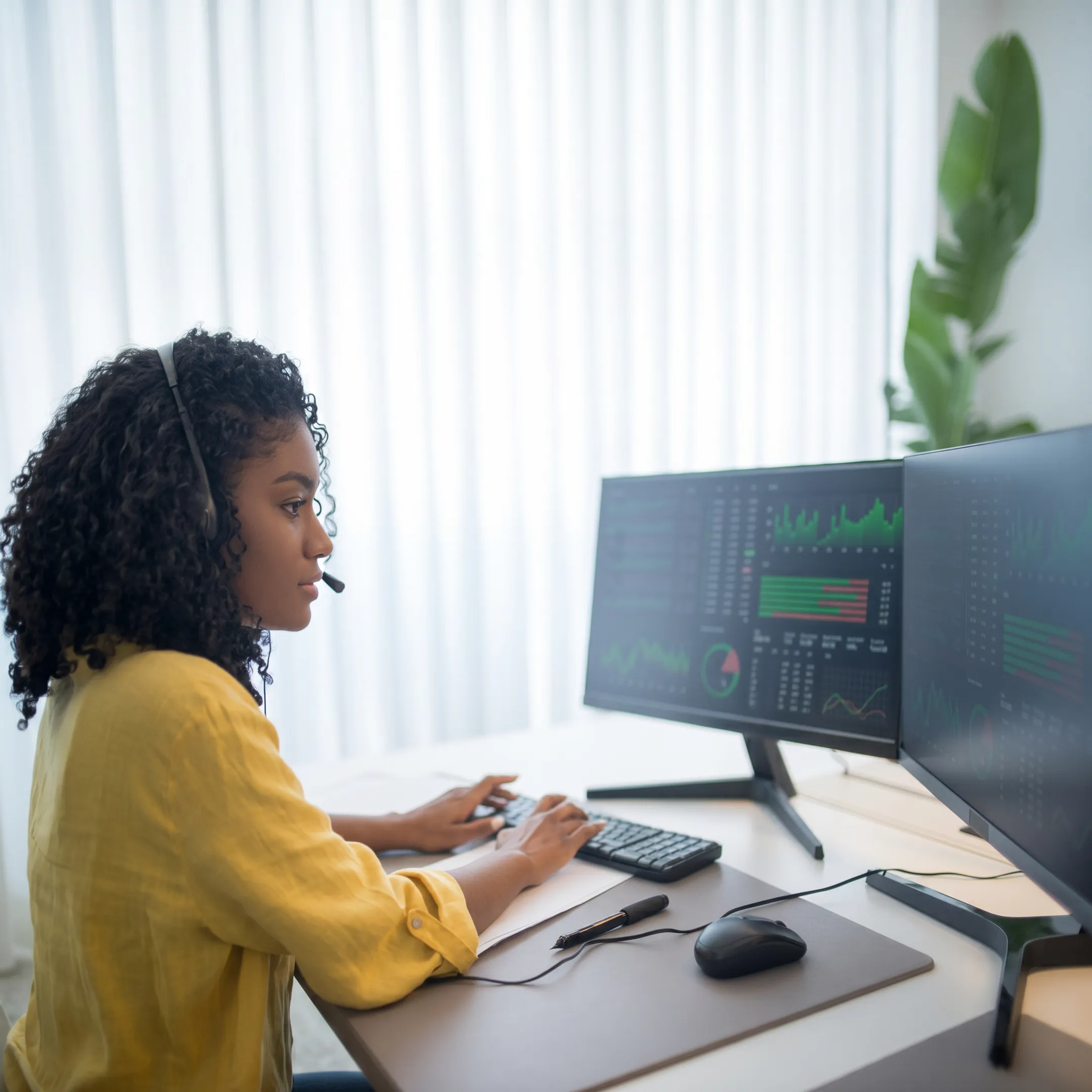 IT support technician assisting a business with computer systems
