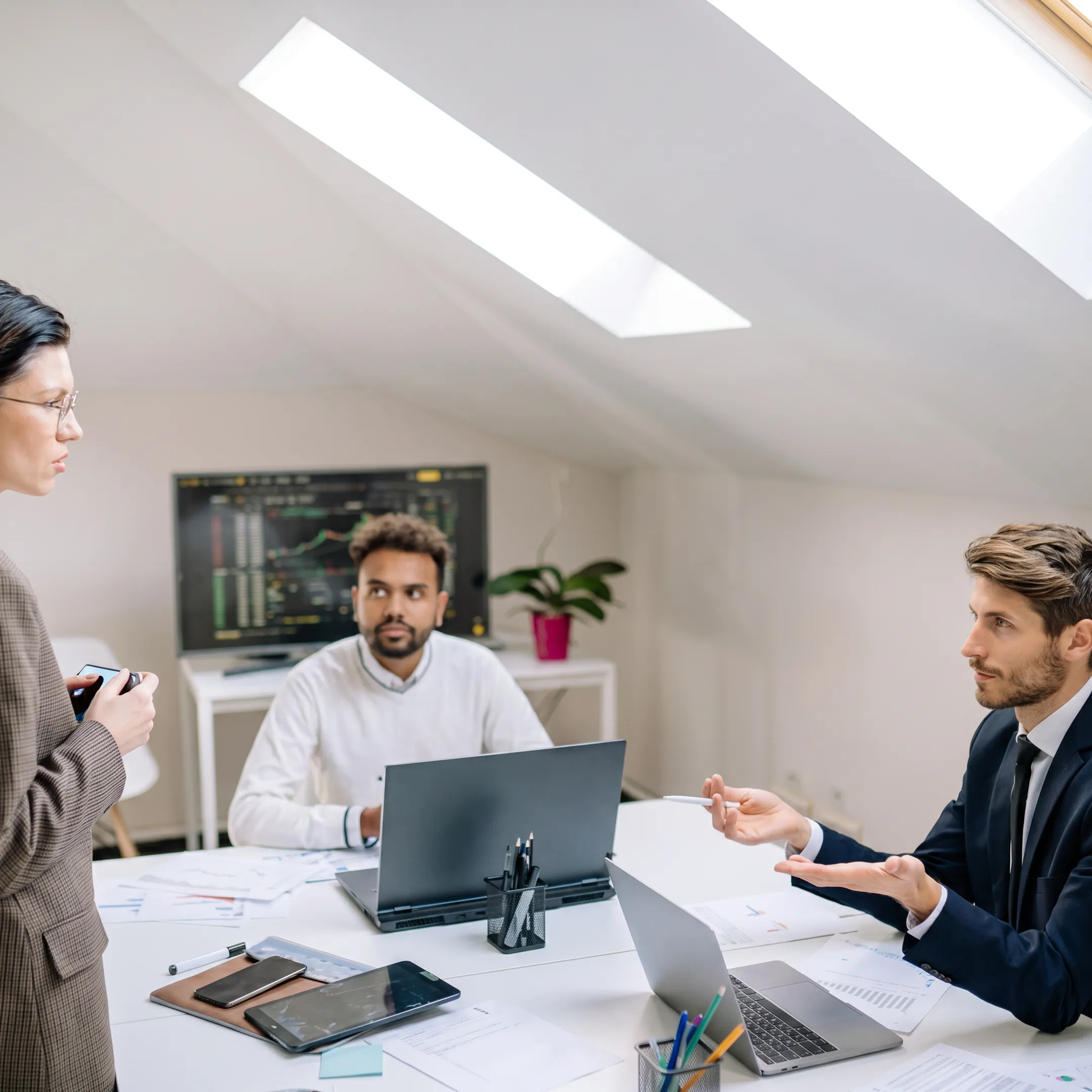 IT technician monitoring small business systems
