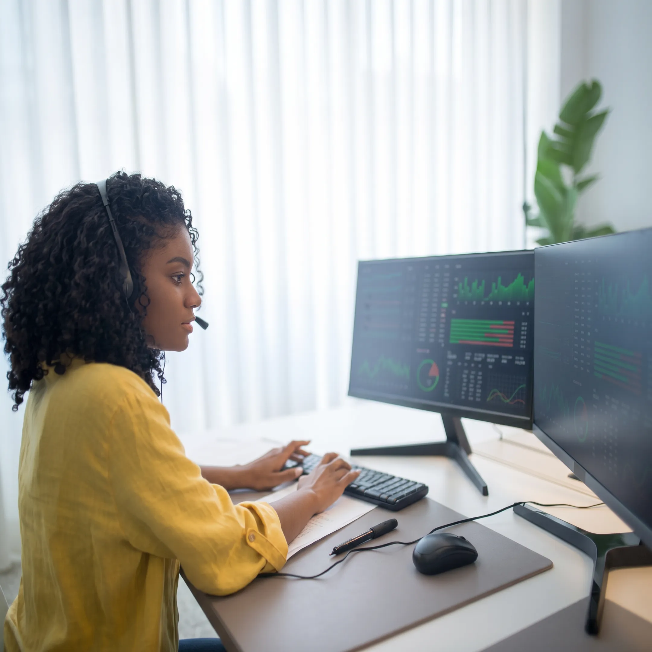 IT professional reviewing business wireless network equipment