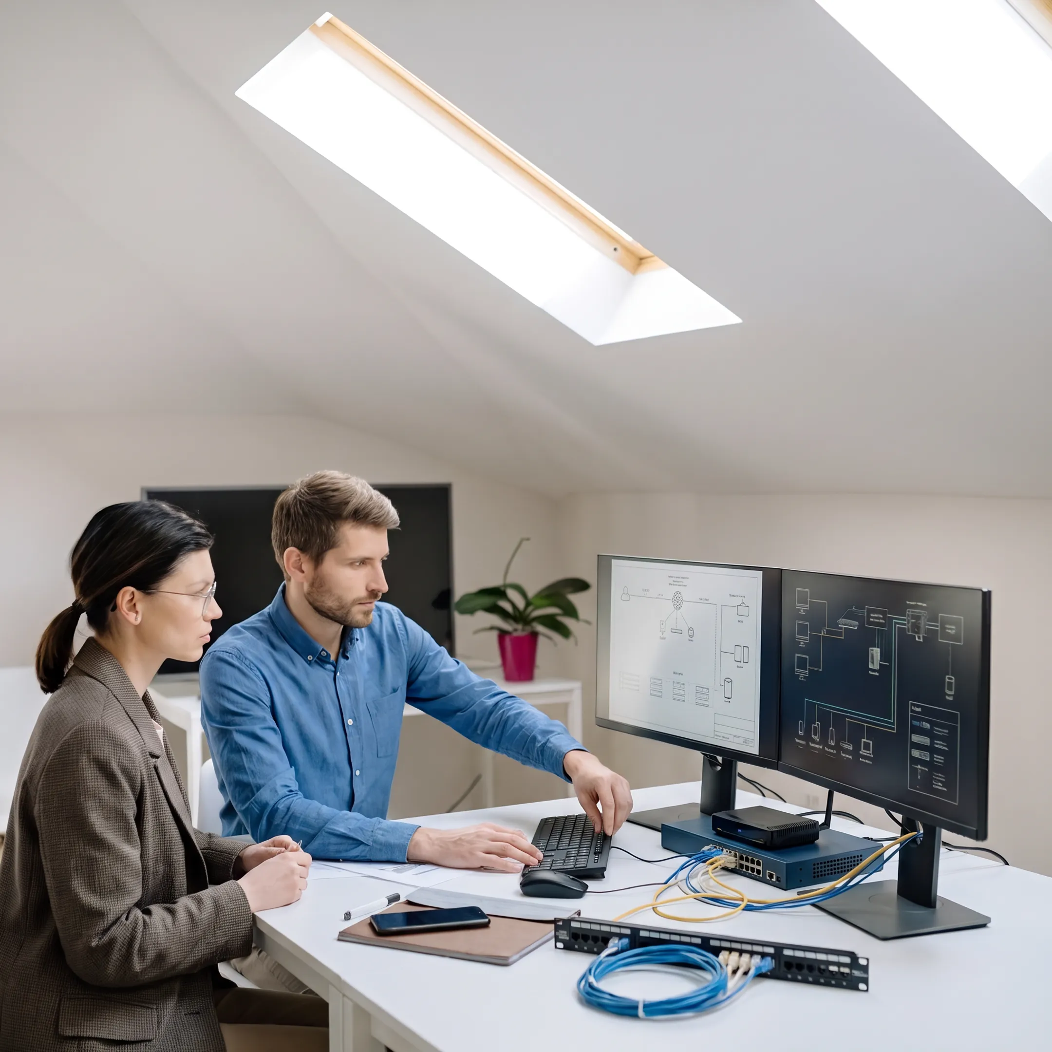 IT technician assisting a Chicago business user with a computer issue