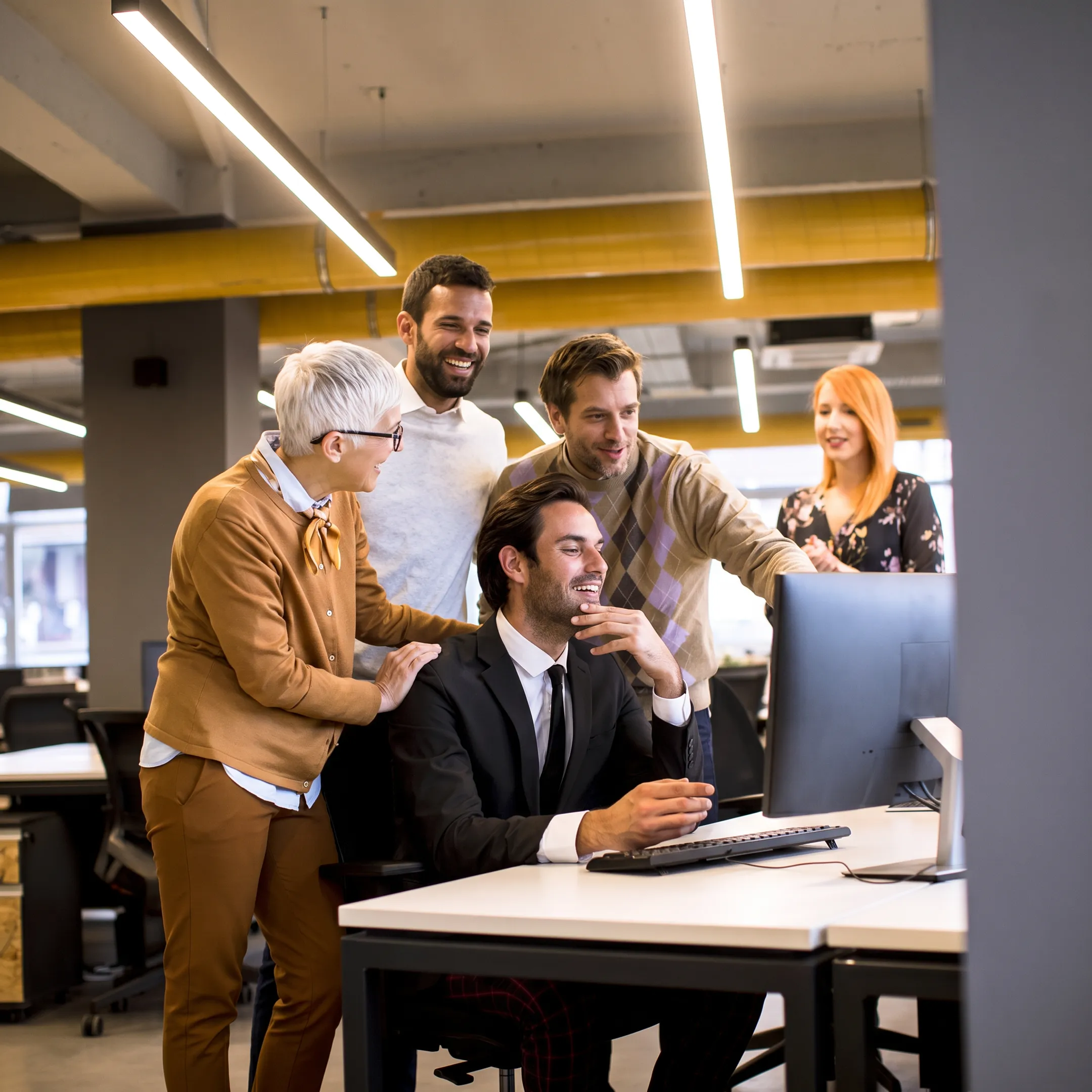 Consultants reviewing a cloud migration plan with a business client