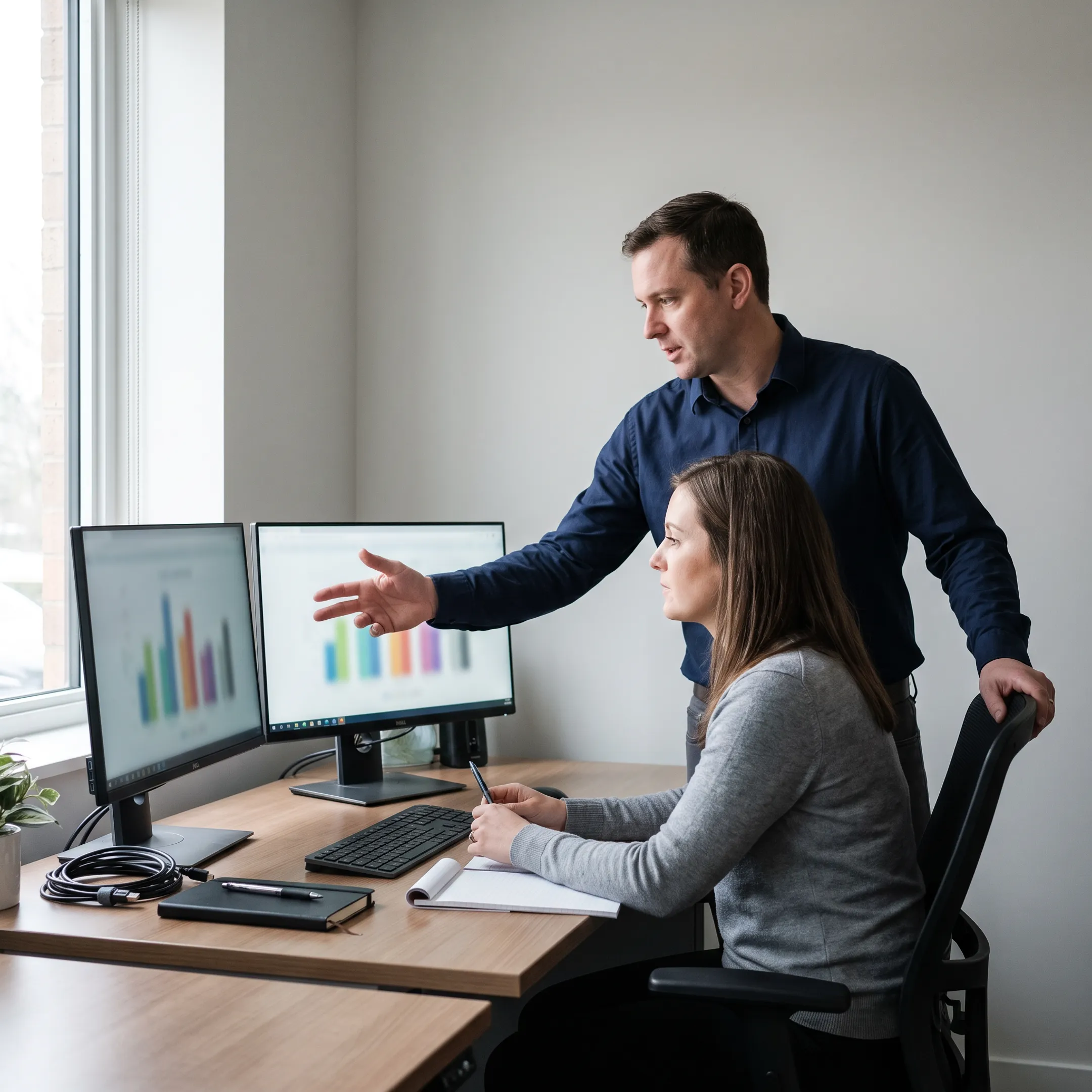 IT professional assisting a business team