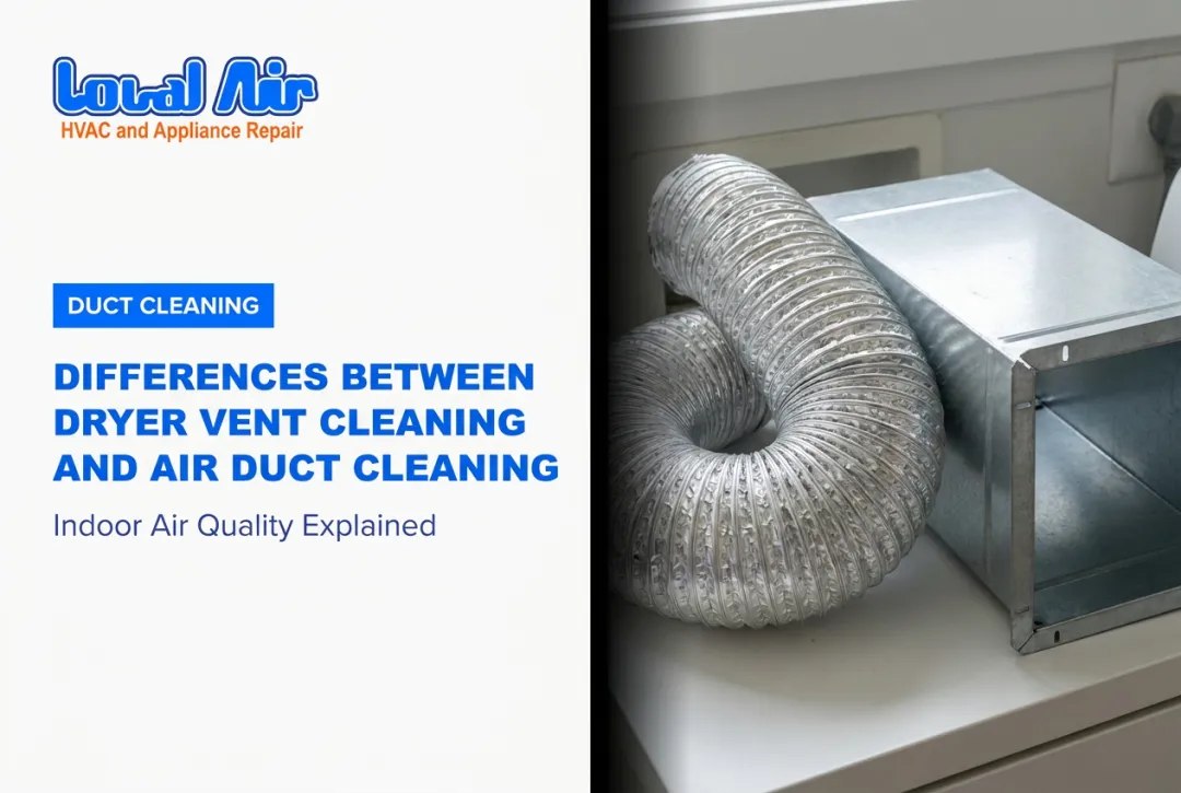 Differences Between Dryer Vent Cleaning and Air Duct Cleaning