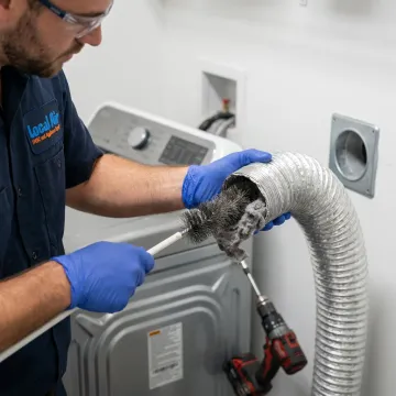 Dryer vent cleaning tools removing lint buildup