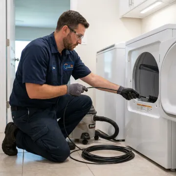 Dryer vent cleaning tools removing lint