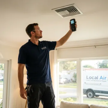 Indoor air quality testing in a Florida home