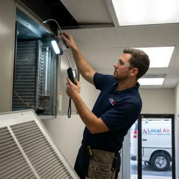 Commercial HVAC inspection for air quality service