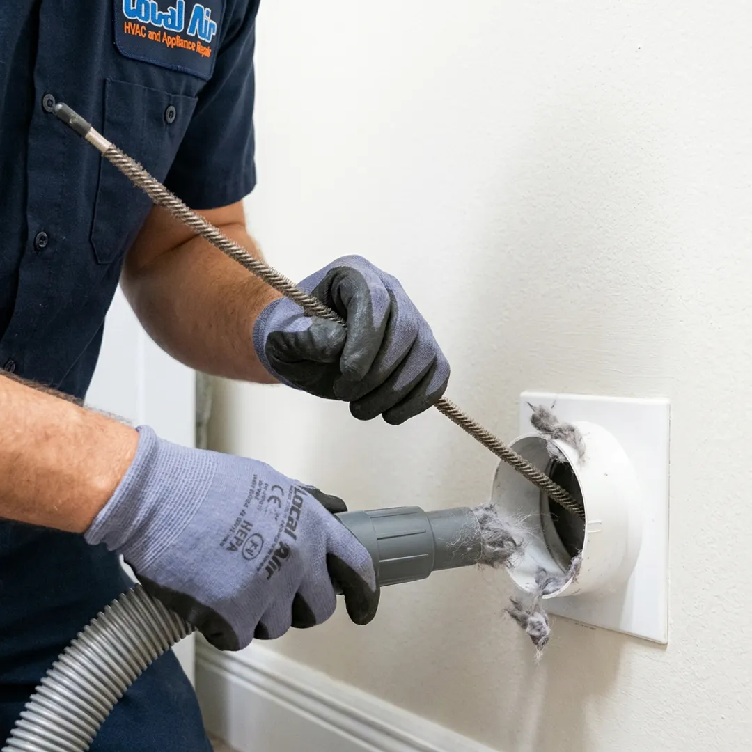 Dryer vent cleaning process