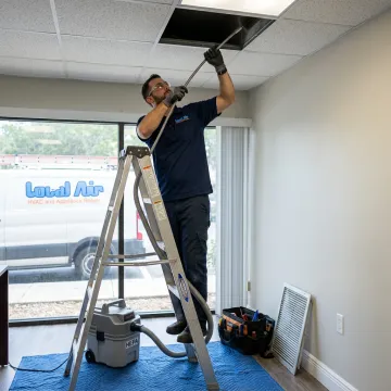 Commercial duct cleaning process