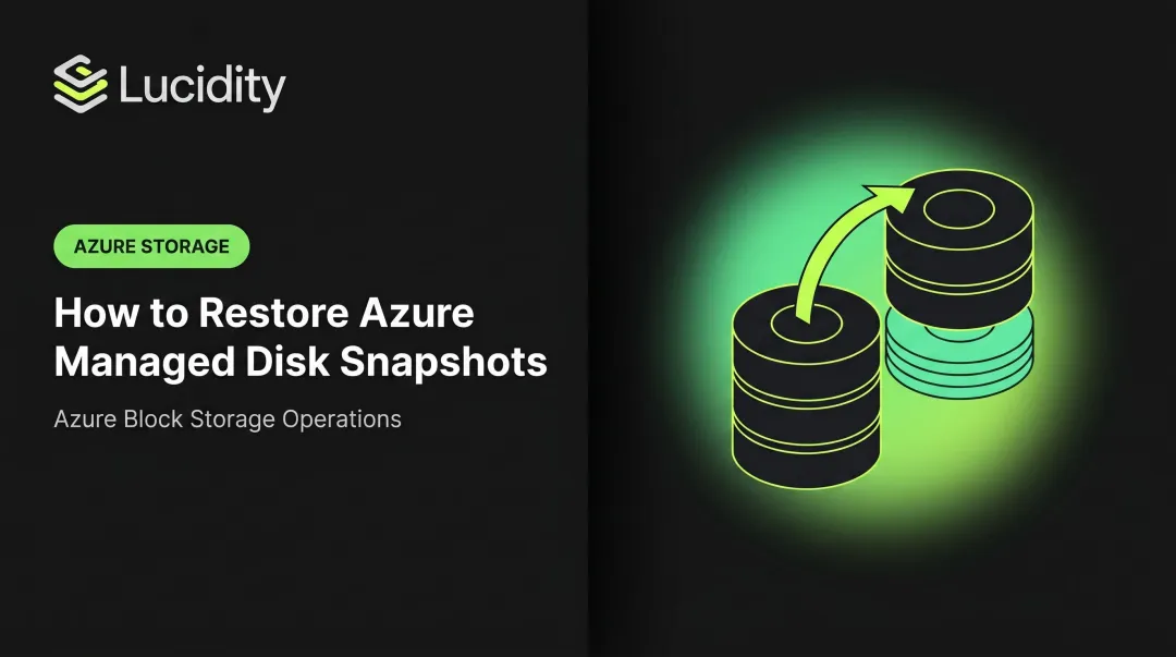 How to Restore Azure Managed Disk Snapshots