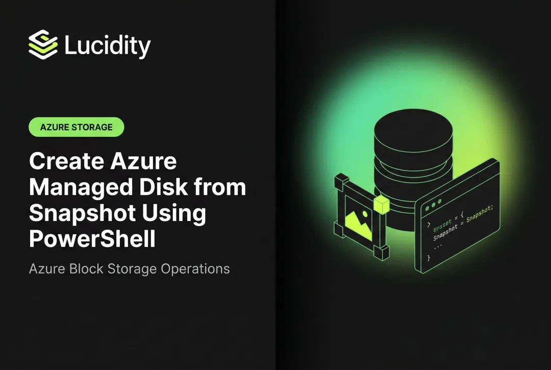 Create Azure Managed Disk from Snapshot Using PowerShell