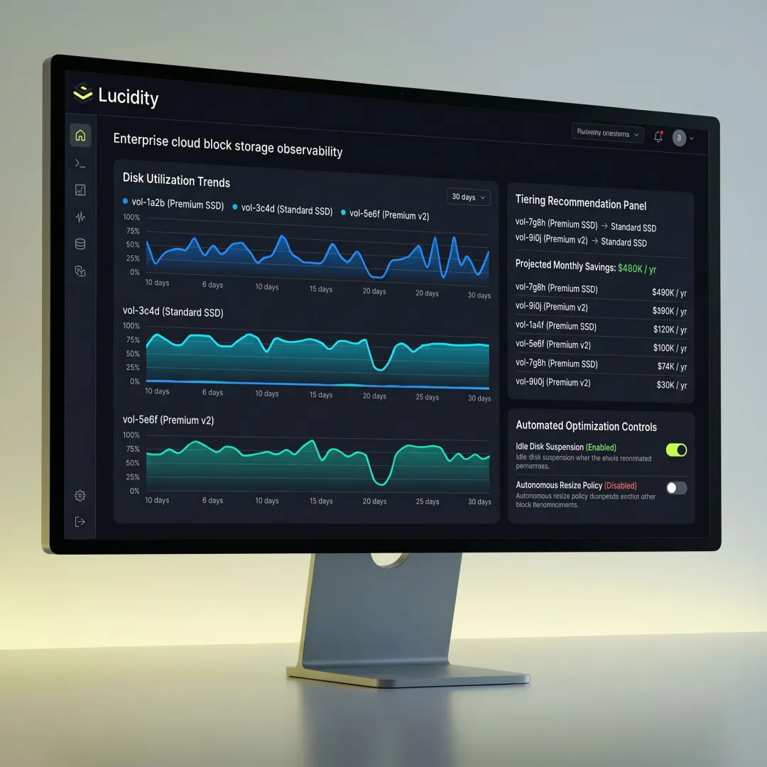 Enterprise storage optimization dashboard