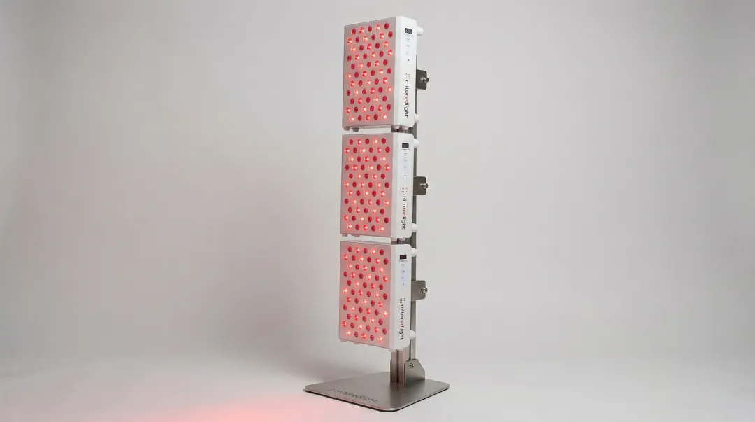 Professional modular red light therapy panel setup for full-body home treatment