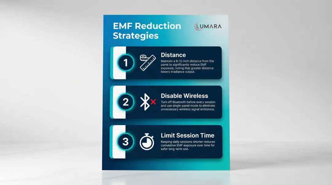Three-step guide to reducing EMF exposure during red light therapy sessions