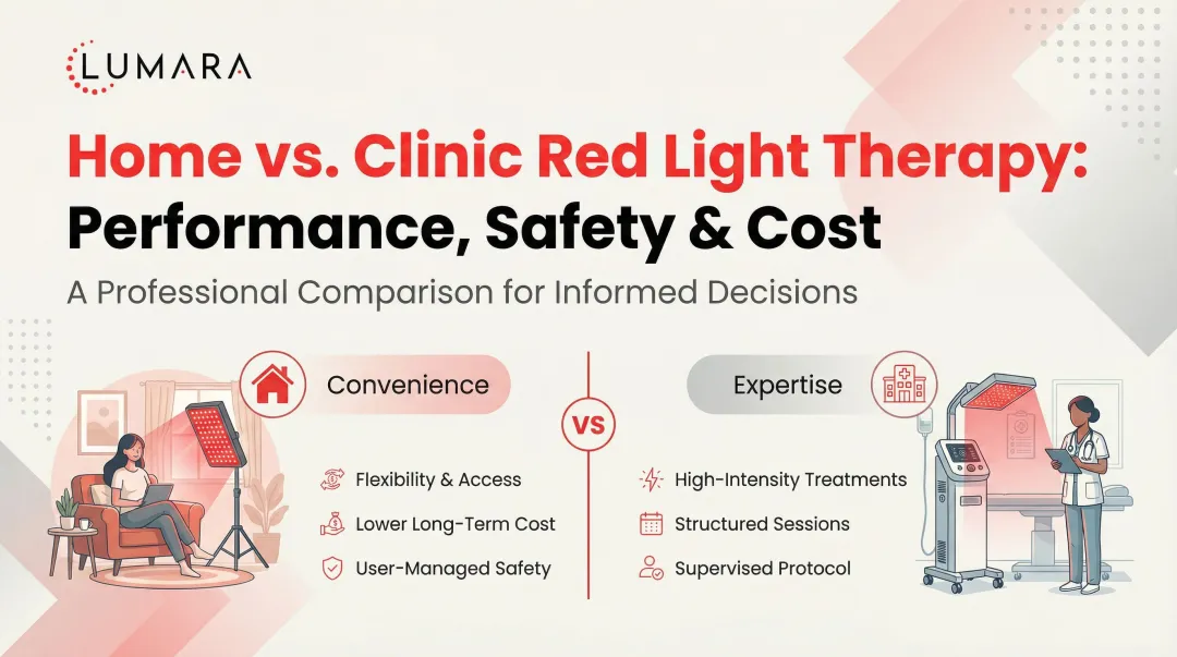 Home vs. Clinic Red Light Therapy: Performance, Safety & Cost