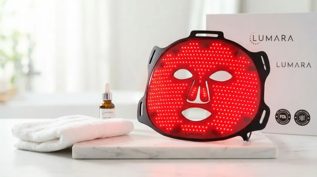 Lumara Systems VISO red light therapy mask for daily facial treatment