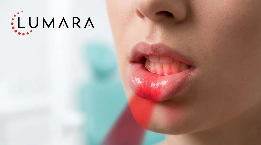 Clinical trial results comparing red light therapy versus untreated canker sore healing times