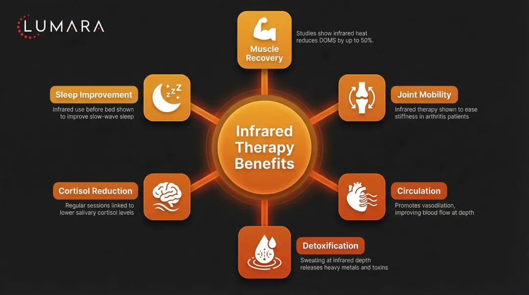 Six key infrared therapy benefits supported by clinical research evidence