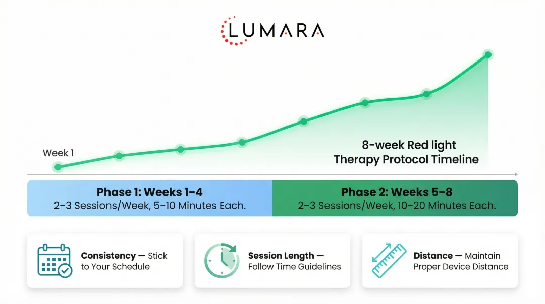 Red light therapy psoriasis treatment protocol weekly schedule and session timing guide