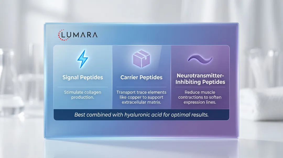 Three types of anti-aging peptides signal carrier and neurotransmitter-inhibiting functions explained