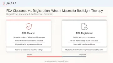 Regulatory landscape for commercial red light therapy: FDA clearance versus registration and professional credibility implications