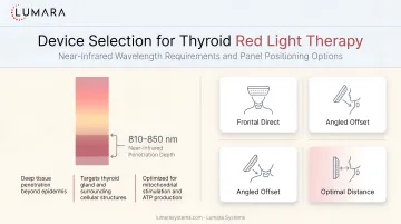 Device selection for thyroid red light therapy: near-infrared wavelength requirement and panel positioning options