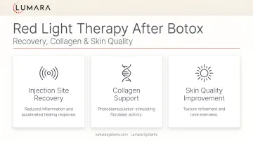 Red light therapy post-Botox benefits: injection site recovery, collagen support, and skin quality improvement
