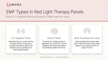 EMF types in red light therapy panels: ELF magnetic fields, electric fields, and what each means for users