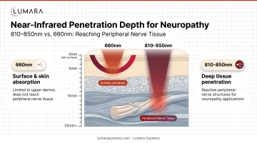 Near-infrared penetration depth for neuropathy: 810-850nm reach to peripheral nerve tissue versus 660nm surface limitation