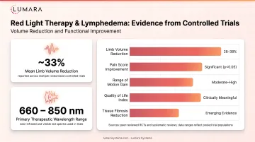 Red light therapy lymphedema research: volume reduction and functional improvement from controlled trials