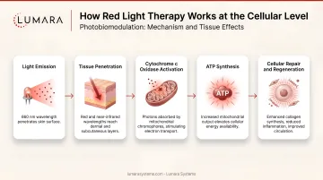 How red light therapy works at the cellular level: photobiomodulation mechanism and tissue effects