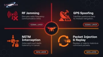 Four UAV telemetry threat vectors from RF jamming to packet replay attacks