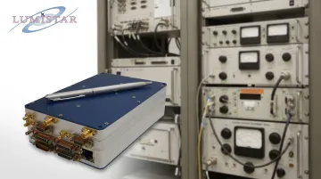 Lumistar LS-28-DRSM compact telemetry receiver unit showing small form factor design