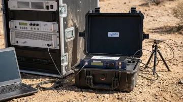 Lumistar LS-28-DRSM-P1 portable telemetry receiver in IP-67 lunchbox field case