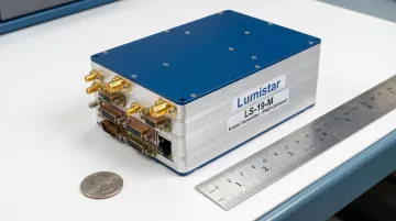 Lumistar LS-19-M S-band telemetry transmitter compact form factor under one kilogram