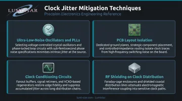 Four clock jitter mitigation techniques for direct RF sampling ADC SNR preservation