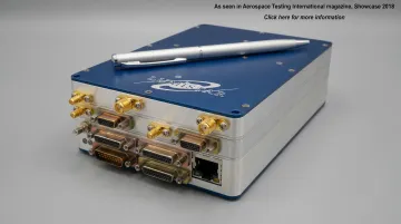 Lumistar LS-28-DRSM compact ground station receiver unit showing modular form factor