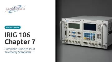 IRIG 106 Chapter 7: Complete Guide to PCM Telemetry Standards