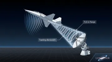 Flight test aircraft maneuvering with ground station telemetry link and Doppler shift visualization