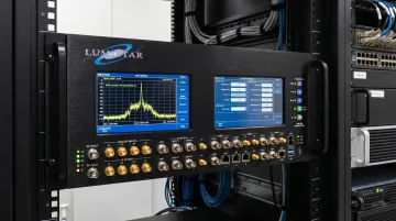 Lumistar LS-28-DRSM dual-channel telemetry receiver front panel and system interface