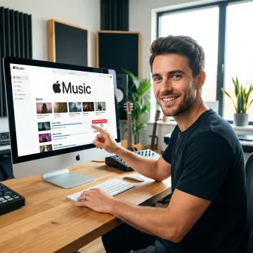 Artist uploading music video to Apple Music through Madverse distribution platform