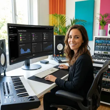 Spotify playlist promotion dashboard showing artist analytics and streaming growth