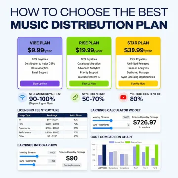 Transparent pricing dashboard showing royalty percentages and licensing fee breakdowns